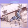 Sweet Fairy Water Crystal Butterfly Necklace With Handcrafted Chain For Ladies