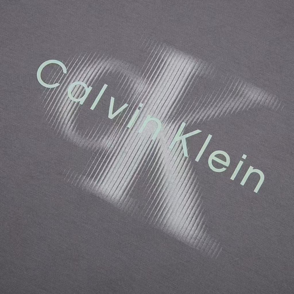 Calvin Klein T-shirt Casual Comoda da Uomo con Lettere, Girocollo, Manica Corta, Grigia 8RB845G-030