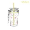 Reusable Milk Tea Straw Cup Transparent Drinking Cup Fashion High-value Coffee Cup  Home