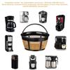 Reusable Coffee Filter, Stainless Steel Mesh Bottom Basket Coffee Filter for 8-12 Cups, Replacement Coffee Filter