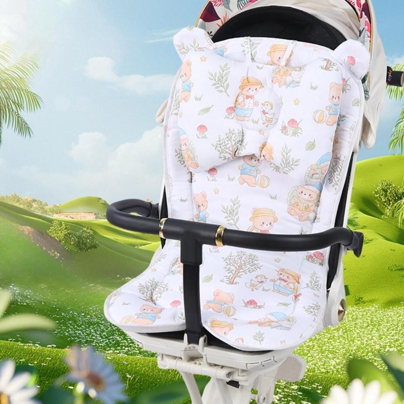 Reversible Infant Strollers Cushion Soft Breathable Pram Liner Thick Sponge Padded Universal For Baby Carriages
