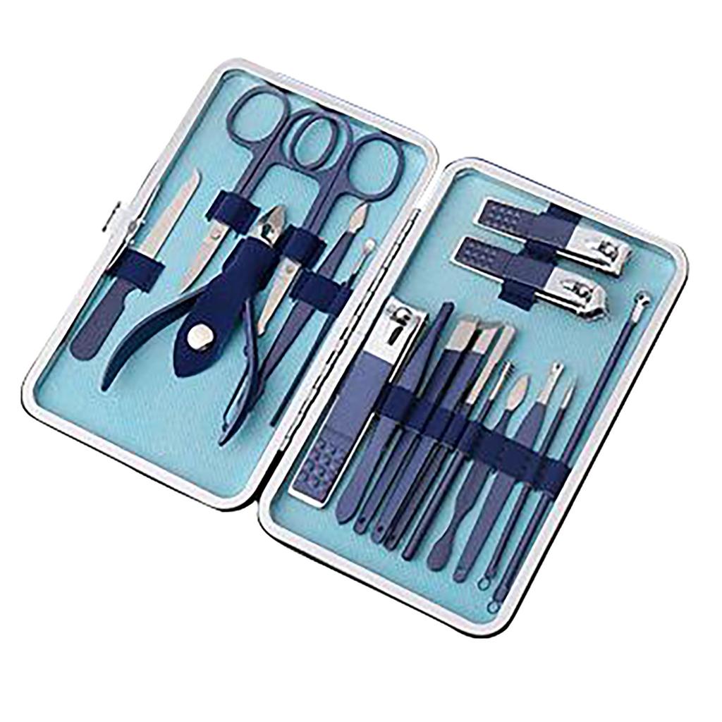 Blue Stainless Steel Nail Clippers Combination Pedicure Nail Clippers Gift Box