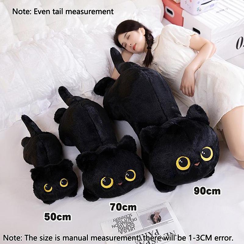 Cute Cat Toy Doll Kawaii Big Cuddly Pillow Cushion Lovely Sleeping Pillow Stuffed Soft Lying Cat Doll Pillow Birthday Gifts