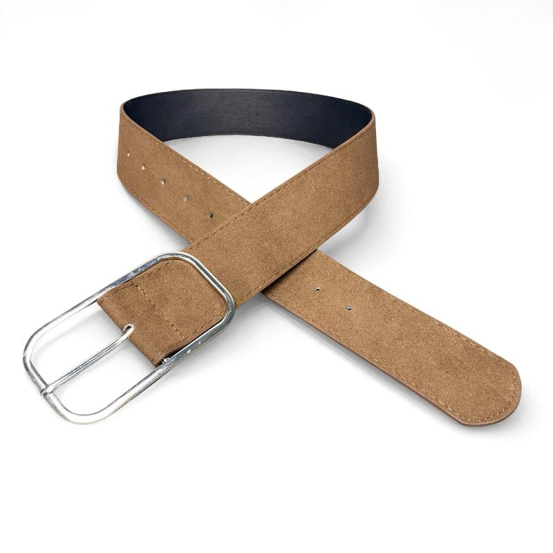 Maillard Styles Retro Fashion Suede Belt With Metal Buckle Waist Belt Ins Versatile Decoration Belt A5