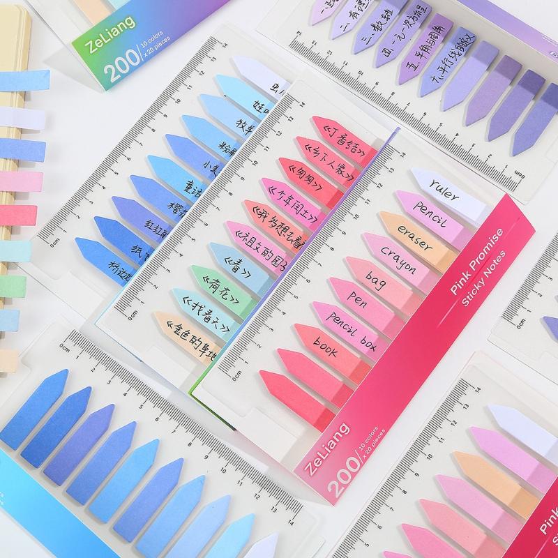 Pfeil-Index-Etiketten Papier Haftnotizen Beschriftbar Markierungsaufkleber Schüler verwenden Loseblatt Klassifizierung Farbe Kawaii Schreibwaren