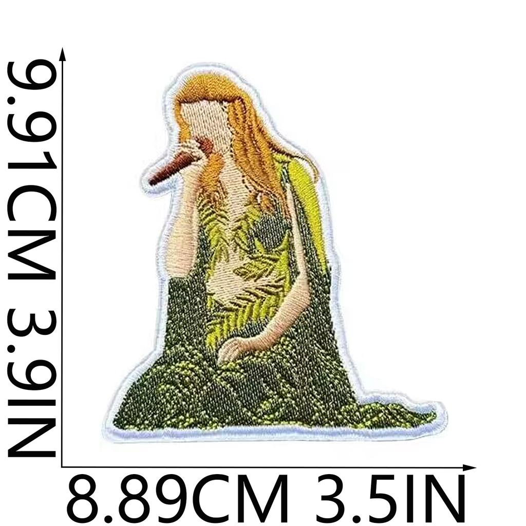 Taylor Singer Embroidery Cloth Sticker Rock Music Patch Sticker Guitar Player Computer Embroidery Label Bag Decoration Diy Sticker