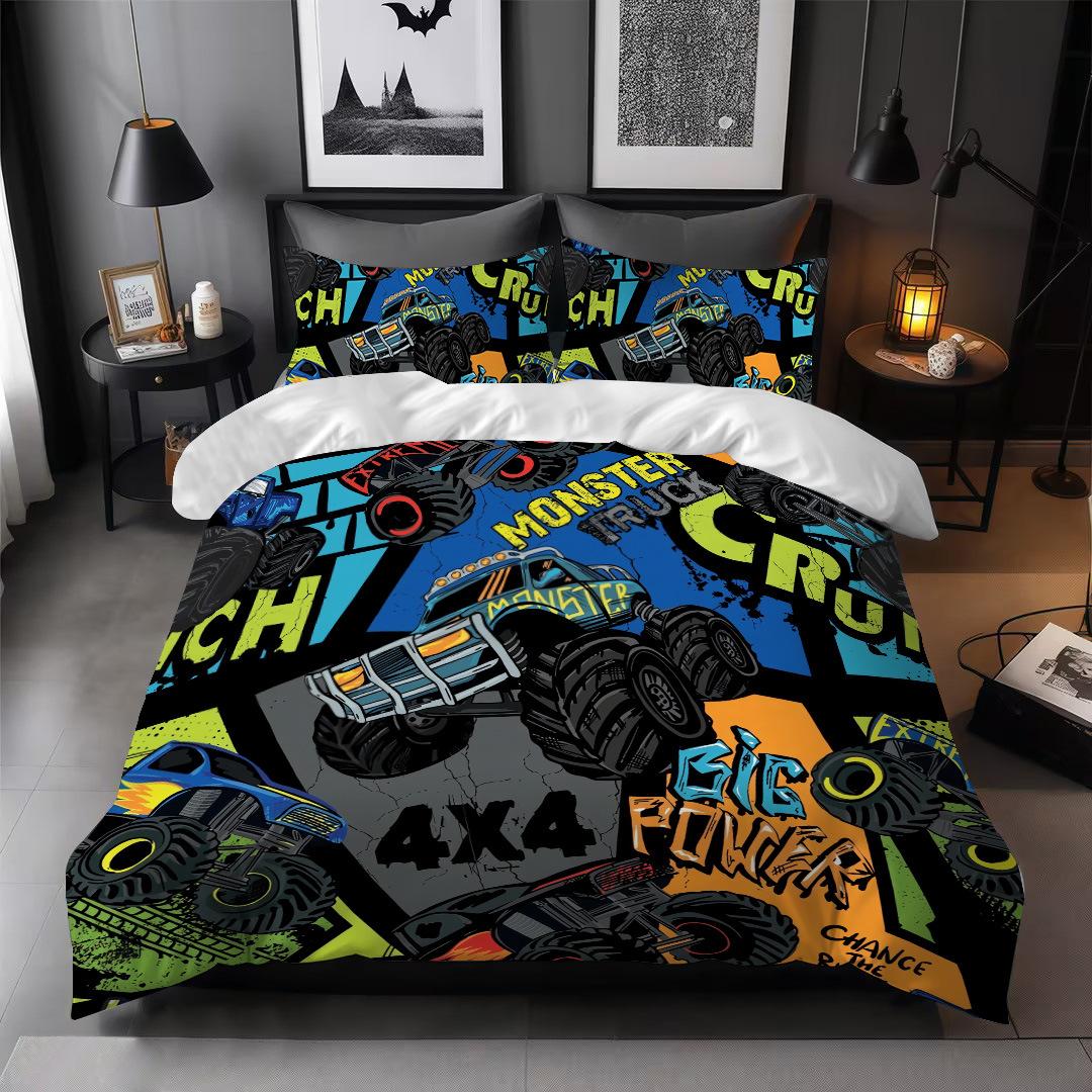 

Quilt Cover Three-Piece Cartoon Children S Quilt Cover 3D Digital Printing Bedding Kit 135 * 200cm 50 * 80cm * 1 two-piece set