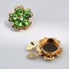 Rhinestones Button Covers for Women Elegant Flower Designs Detachable Clip On Shirt Decoration Accessory