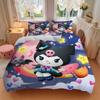 3pcs Starry Night Sky Kuromi Pattern Bedding Set, 1* Cover + 2*Pillowcases, Printed Bedding Set, Soft and Comfortable H102