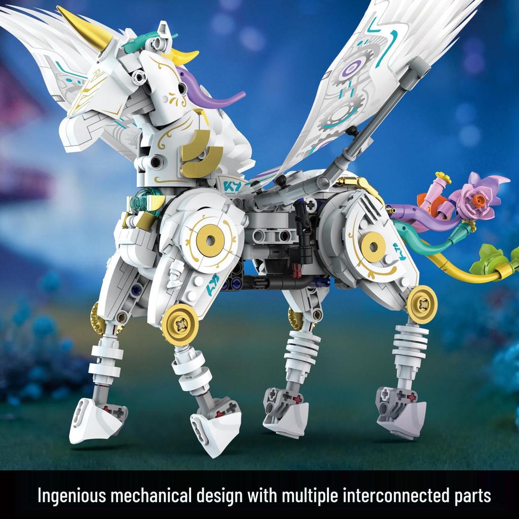 Cross-Border Heavenly Steed Unicorn Building Blocks Model Toy
