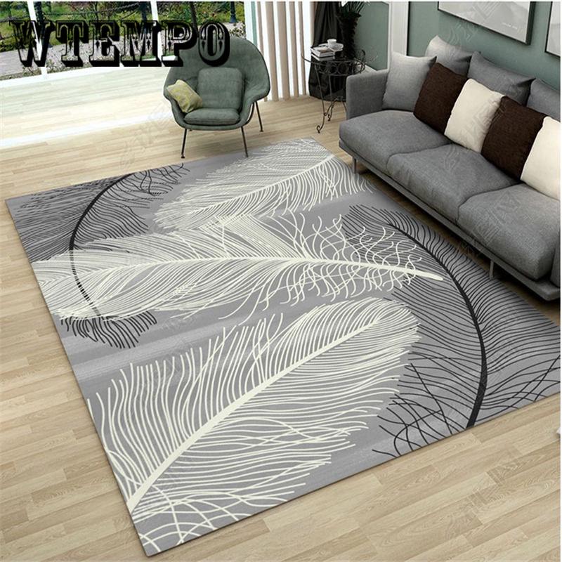 Soft Floor Mat Fashion Modern Style Color Block Living Room Bedroom Carpet Rug