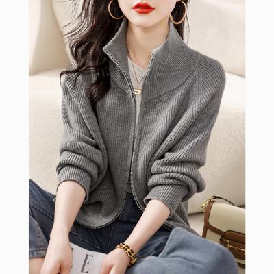 Abrigo Otoño Nuevo Ropa de Mujer Casual Color Sólido Versátil Abrigo Mujer