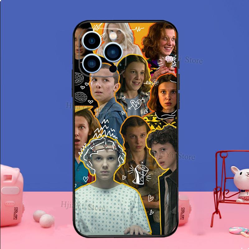 

British actor Millie Bobby Brown Phone Case For iPhone 16 15 12 13 Mini 11 14 Pro XS Max Plus X XR Silicone Cover iPhone 12Pro MAX