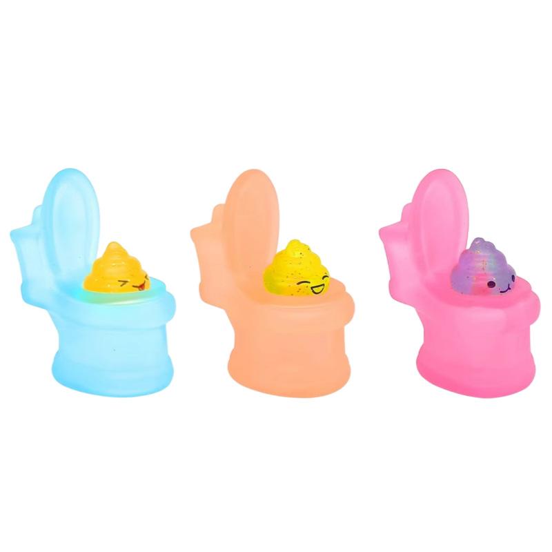 Mini Toalett Squeeze Cup Squishy Leksaker Pop Up Roliga Fidget Leksaker Stresslindring Avslappning Sensoriska Leksaker för Barn Festfavoriter