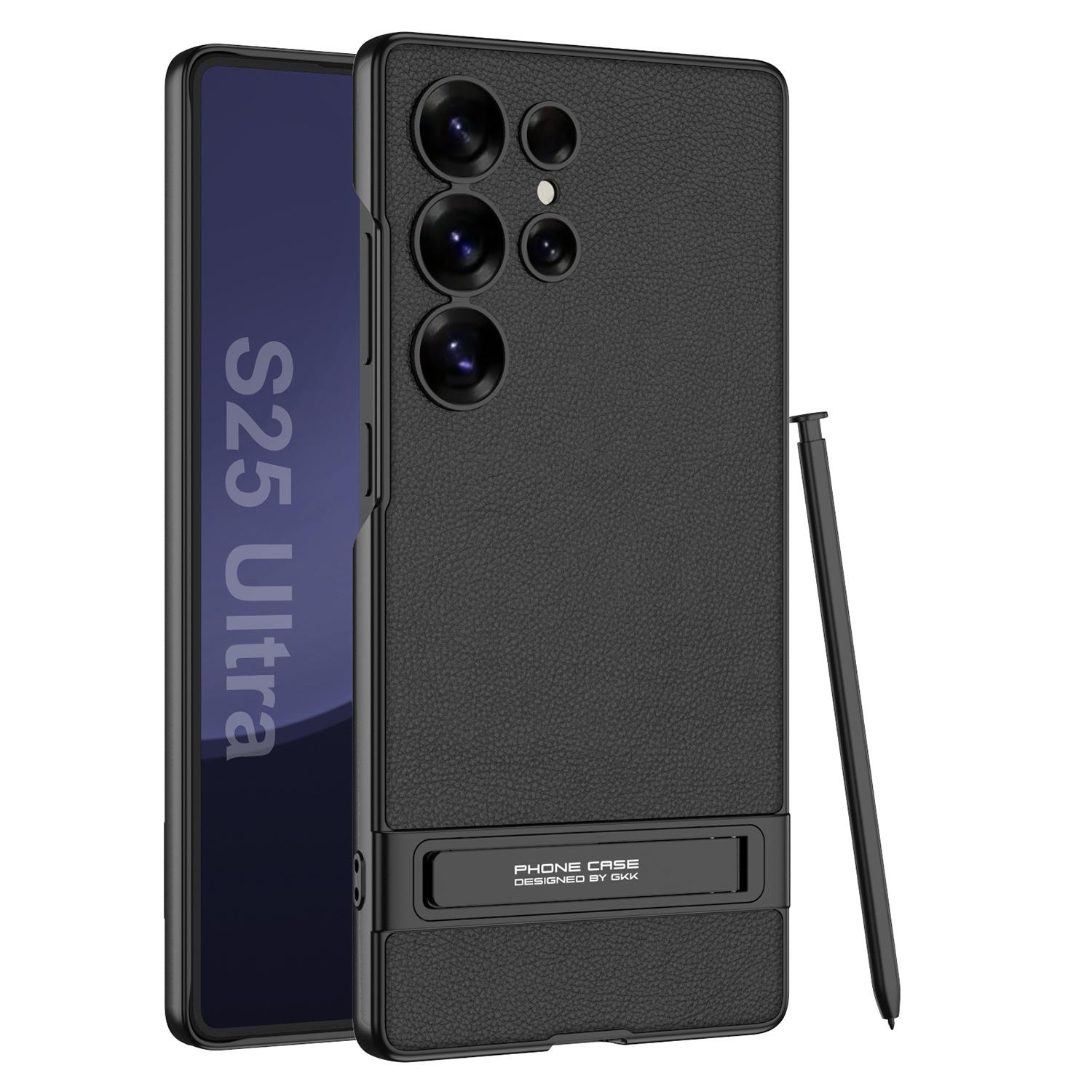 

Samsung S25ultra Mobile Phone Case S25u Creative Triumphal Ultra Thin Plain Leather Bracket Protective Case SM-S25Ultra