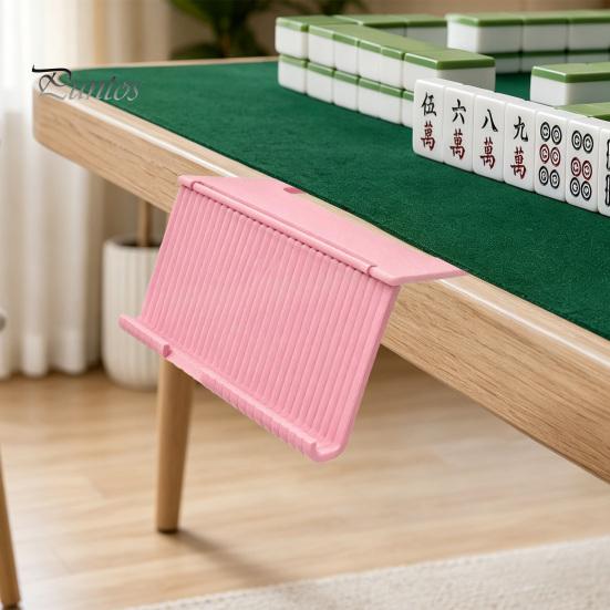Mahjong Card Storage Rack Holder for Table, Under-Mat Slide-in Stand, 3D Printed Angled Viewing Display American Low Profile