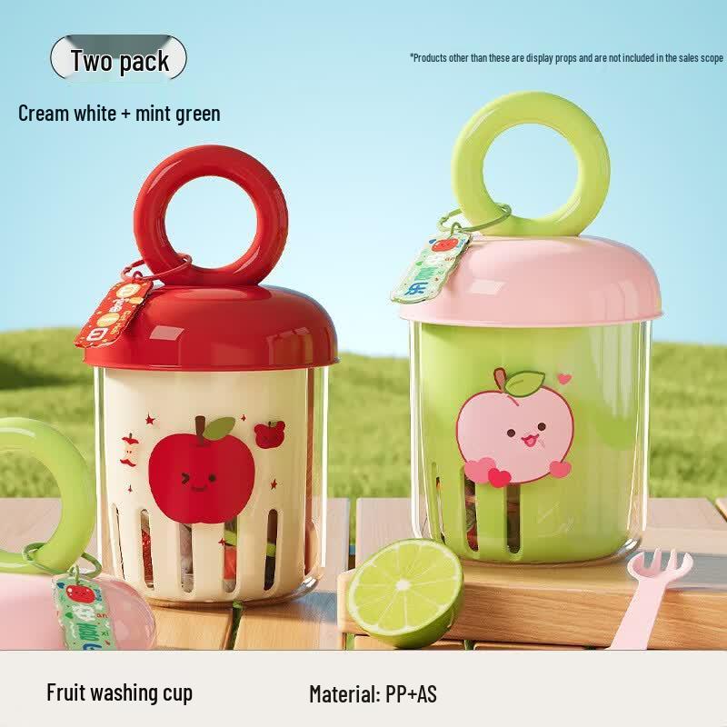 Dopamine Portable Double-Layer Fruit & Salad Cup Set with Fork