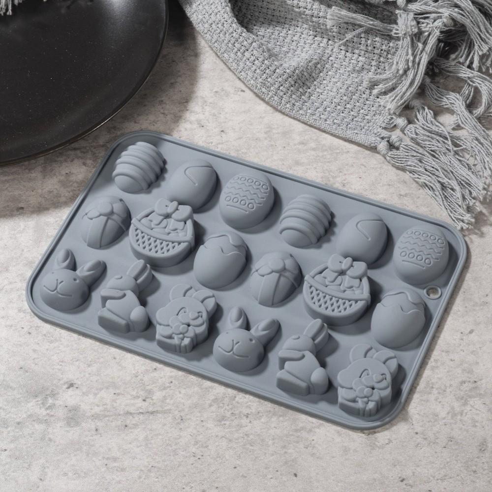 Cartoon Rabbit Shape Easter Silicone Mold Multifunctional Non-stick Baking Mould DIY Soft DIY Candy Mold Candy Making
