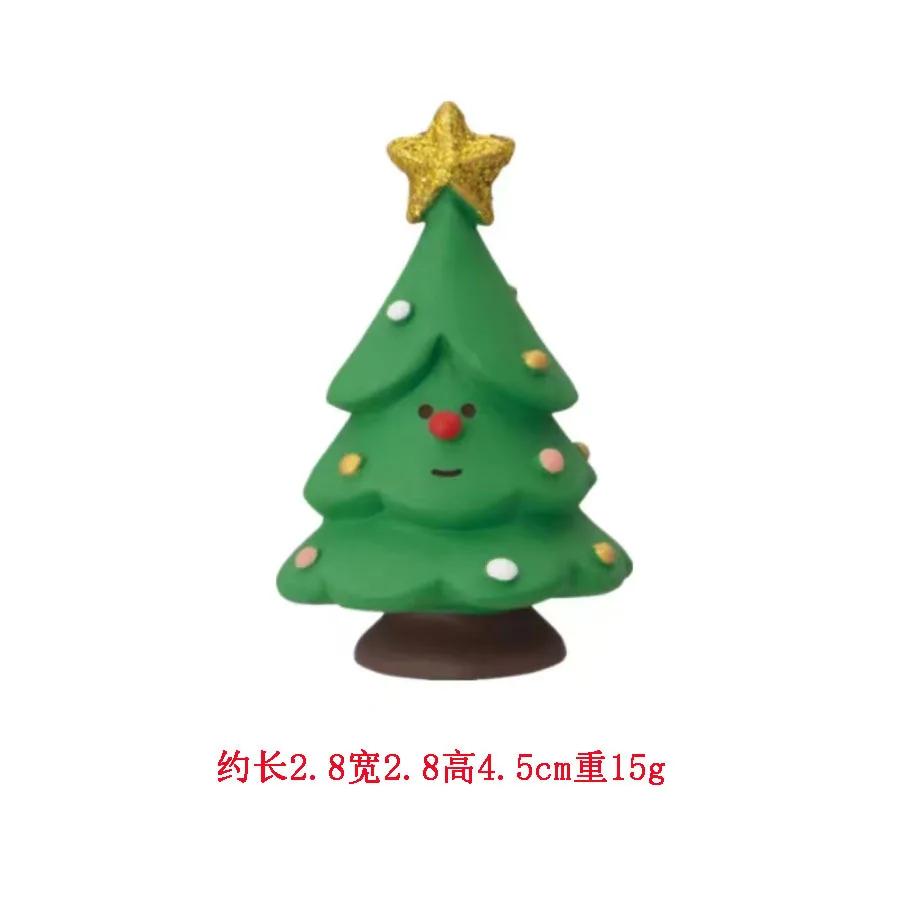 2025 Christmas Tree Santa Claus Cake Decoration Crafts Figurines Home Decor Christmas Ornaments Fairy Garden Accessories Gift