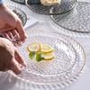 Dunzhu Gold Rim Hammered Glass Dinner Plate