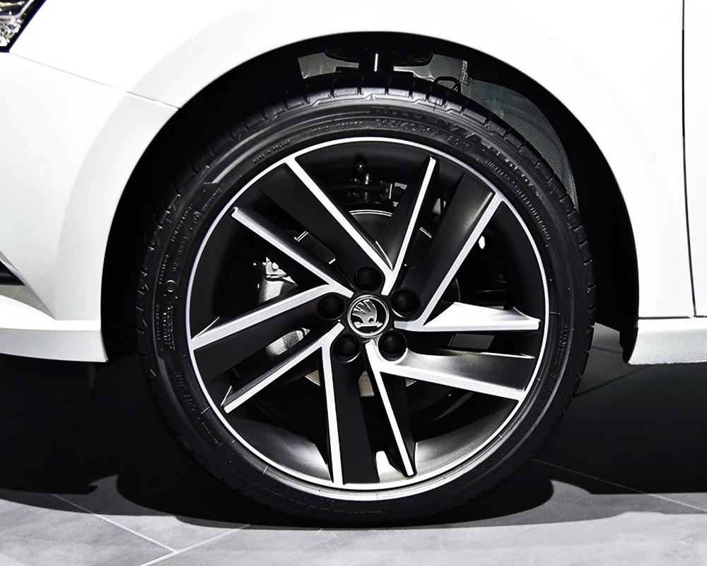 2025 Noi 4 Bucăți 56MM Capac Central Jantă Mașină Autocolant Insignă Butuc Capac Pentru Skoda Octavia A5 3 2 VRS Vision Kodiaq Rapid Fabia VII