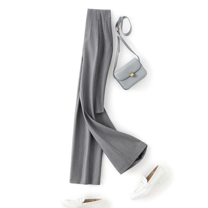 IHIMI Women's High-Waist Straight Leg Suit Pants