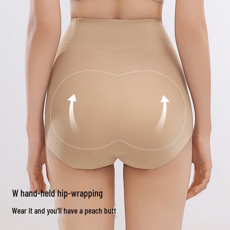 Damskie poporodowe majtki bezszwowe z wysokim stanem i kontrolą brzucha - Oddychające, wygodne szorty chłopięce na lato