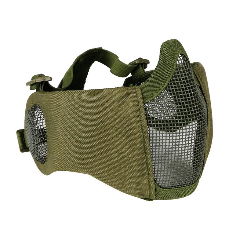 Tactical Steel Half Face Mask Mesh Military Style Face Mask for Airsoft Hunting Shooting