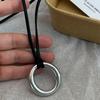 Fashion Casual Geometric Circle Pendant Necklaces for Women Simplicity Long Sweater Chains Neckalces Daily Jewelry Accessories