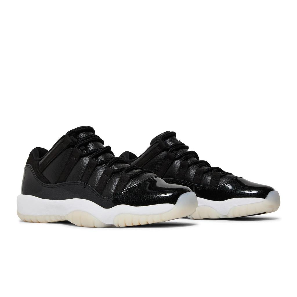 Air Jordan 11 Retro Low Grade School '72-10' (Unisex) Black / Gym Red / White / Sail Kids' Basketball Shoes 528896 001