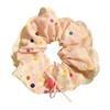 2Pcs Hair Tie High Elasticity Lace Edges Plaid Pattern Hair Rope Strong Ponytail Holder Buns Ponytails Hair Accessories