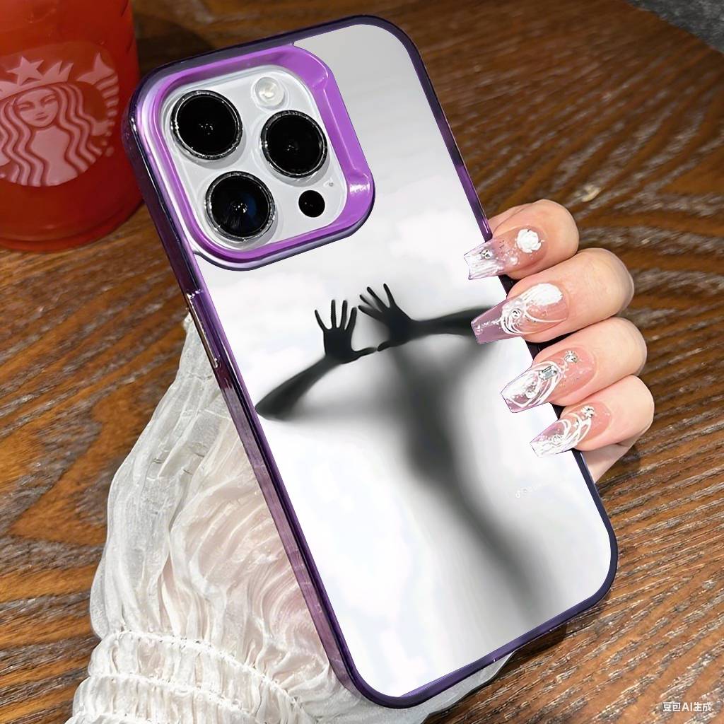 Hazy Shadow Girl Phone Case For IPhone 17 16 15 14 13 12 11 Pro Max X XR XSMAX 8 7 Plus Candy Matte Shockproof Back Cover