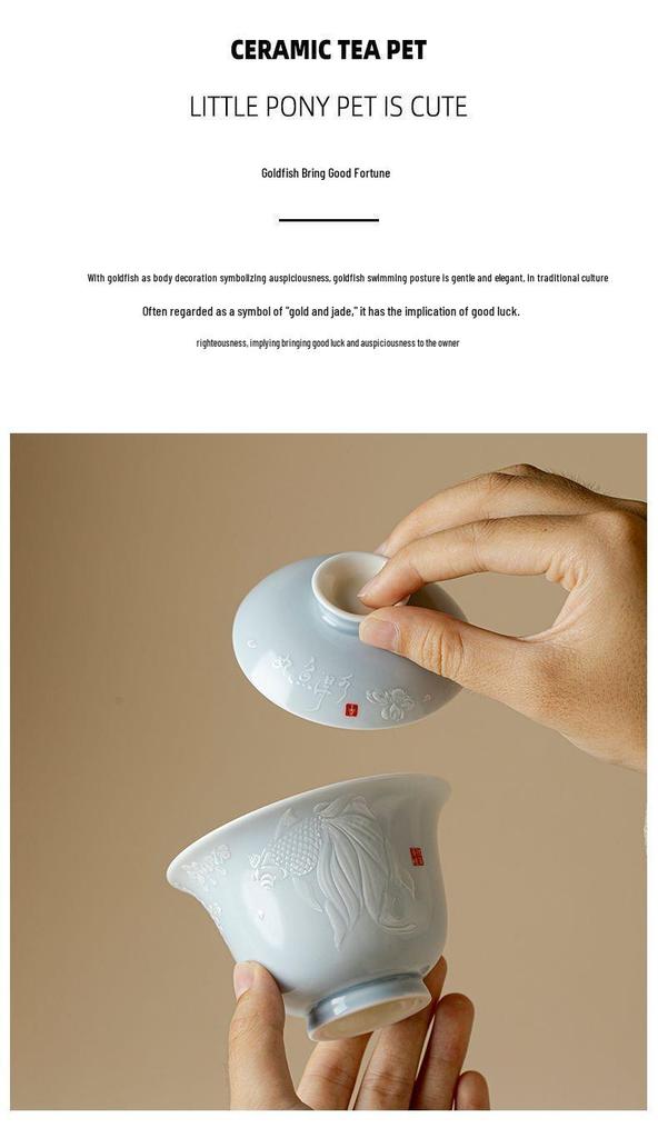 Vibrant Ceramic Gaiwan Tea Set: Two-Piece Kung Fu Tea Bowl for Ladies, Perfect for Fresh, Individual Brewing