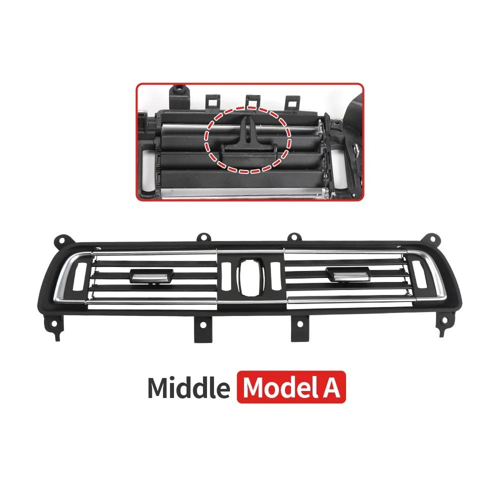 Chrome Front Center Left/Right Air Vent Grille Outlet Cover Middle Rear AC Vent Panel For BMW 7 Series F01 F02 730 735 745 750