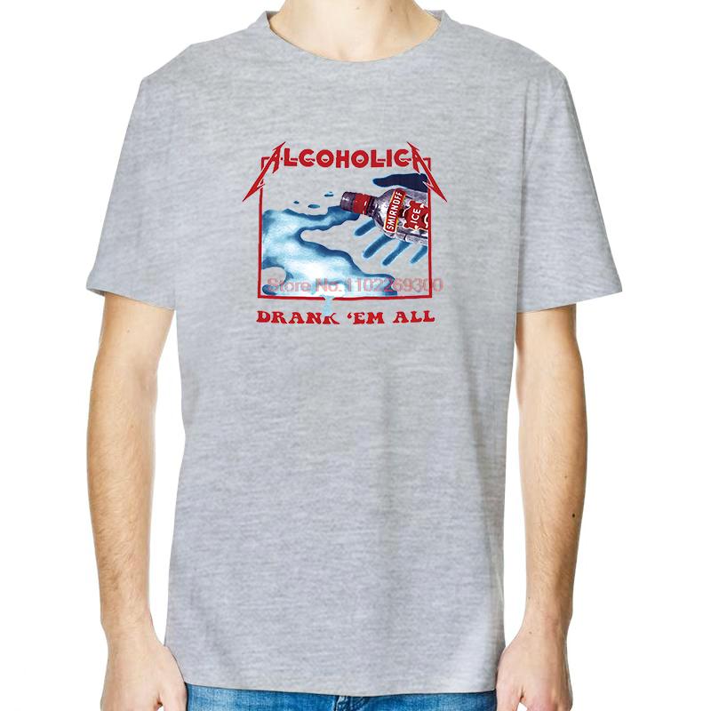 T-shirt in Cotone Alcoholica DrankEm All Vodka Fresca Estiva Cotone Girocollo Nuove Magliette e T-shirt Casual Unisex Stampa T-shirt