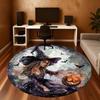 1pc Witch Halloween Round Chair Mat Office Area Rug - Non-Slip, Floor Mat for Office, Bedroom, Ideal Home Decor Gift C0112022