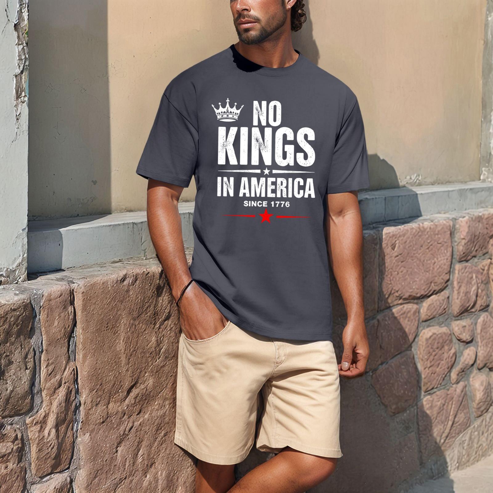 Летняя мужская популярная футболка с круглым вырезом и коротким рукавом с принтом XL 1298₽