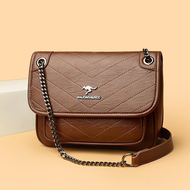 

Bag women s new casual fashion niche chain bag portable shoulder messenger bag коричневый