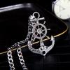 Pirate Anchor Pendant Necklace, Men's Punk Style Titanium Steel Jewelry