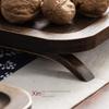 Storage Bag Retro Chinese Bamboo Tea Tray Classic Metal Handle Wooden Tray Walnut Color Storage Tray Fruit Plate Dinne
