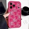 For iPhone 17 Pro Max Case Hand drawn heart-shaped pattern Shockproof Bumper Soft Silicone Cover For iPhone 16 15 14 13 Pro 12 11 16E Air