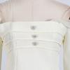 Niche Design Temperament Sloping Shoulders Waist Top With Lace Mesh Skirt Suit Women