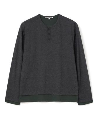 MILLO ARCHIVE Skin Layered Henley Neck T-Shirt [Charcoal]