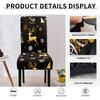 34 Color Christmas Chair Covers Dining Room Stretch Seat Protector Chair Covers for Kitchen Office Hotel Banquet Ceremony Party 2/4/6 Pieces