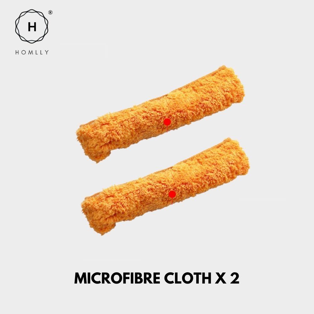 

Homlly 2 in 1 rotatable window squeegee cleaner with telescopic extension pole 2x Microfibre Cloth