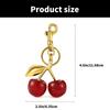 Practical Cherrys Key Holder Accessory Sturdy Resin Charm Texture with Love Crystals Clasp Keys Ornament Decoration