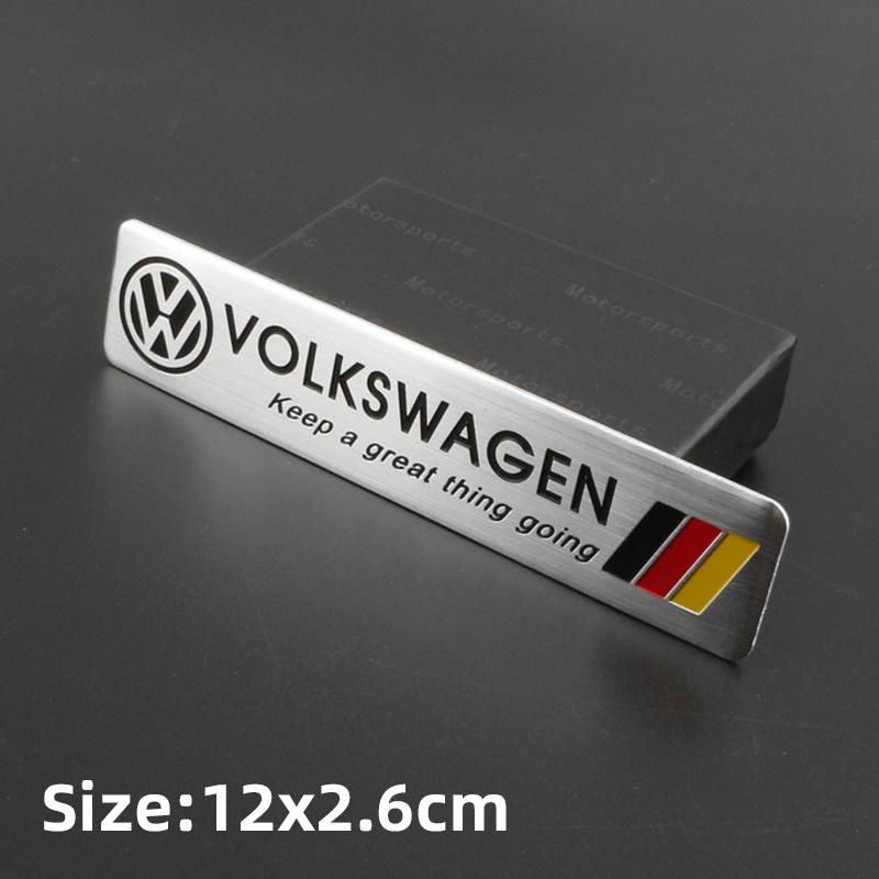LMN1 Emblems Volkswagen Series Aluminum Badge Car Body Stickers Decals For VW GTI Polo Golf Passat Tiguan Arteon Touareg Taigo Caddy