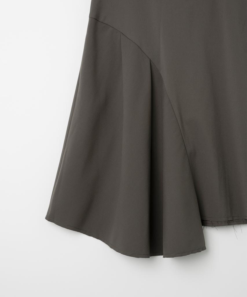 Milo Woman Cutoff Pleated Skirt 2 [Charcoal]