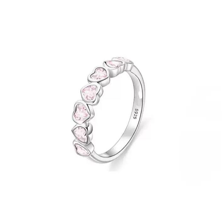 

S925 Silver Ring Women Heart-Shaped BE LOVE Pattern Shiny Fashion Jewelry Romantic Valentine s Day Gift Engagement Trendy Gift 9