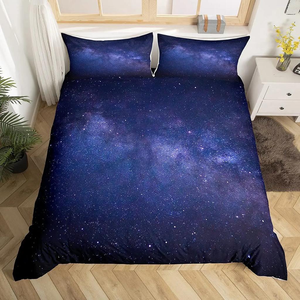 Comforter Galaxy 3D Printed Space Themed Bedding Set Kid Boy Galaxy Series Universe Pattern Polyester For Girl